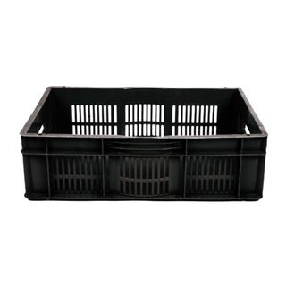 Agricultural Vented Stackable Black Crate595 x 400 x 180 mm Agricultural Vented Stackable Black Crate595 x 400 x 180 mm