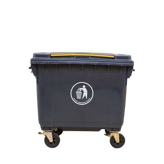 Large Industrial 4 x Wheel Bin1100L - Dark Grey Large Industrial 4 x Wheel Bin1100L - Dark Grey