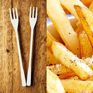 Disposable-white-plastic-chip-fork-and-chips Disposable-white-plastic-chip-fork-and-chips