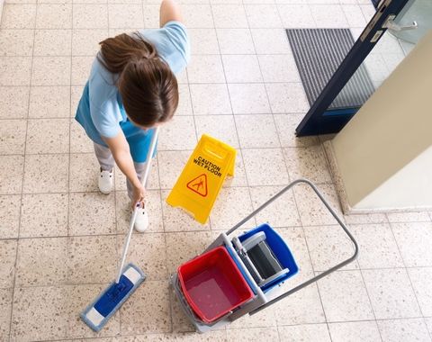 Wet-floor-sign-yellow-on-wet-floor Wet-floor-sign-yellow-on-wet-floor